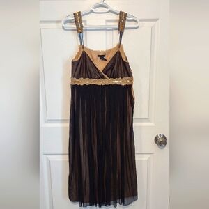 Mix It Elegant Black and Gold Dress